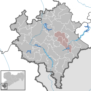 Lage der Verwaltungsgemeinschaft Falkenstein im Vogtlandkreis