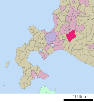 Lage Yūbaris in der Präfektur