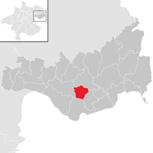 Lage der Gemeinde Arbing (Oberösterreich) im Bezirk Perg (anklickbare Karte)