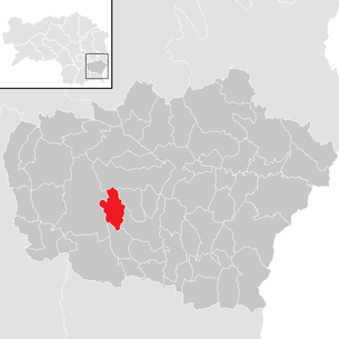 Lage der Gemeinde Baumgarten bei Gnas im Bezirk Feldbach (anklickbare Karte)