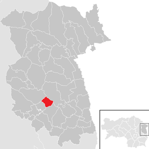 Lage der Gemeinde Dienersdorf im Bezirk Feldbach (anklickbare Karte)