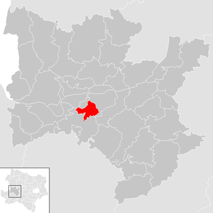 Lage der Gemeinde Erlauf (Gemeinde) im Bezirk Melk (anklickbare Karte)