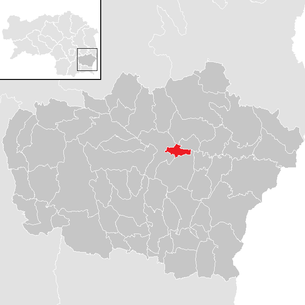Lage der Gemeinde Feldbach (Steiermark) im Bezirk Feldbach (anklickbare Karte)
