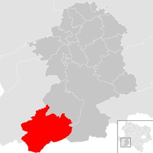 Lage der Gemeinde Göstling an der Ybbs im Bezirk Scheibbs (anklickbare Karte)
