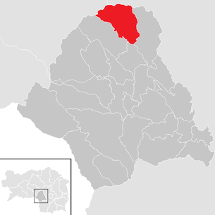 Lage der Gemeinde Gallmannsegg im Bezirk Voitsberg (anklickbare Karte)