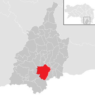 Lage der Gemeinde Gamlitz im Bezirk Leibnitz (anklickbare Karte)