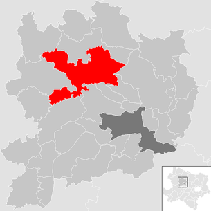 Lage der Gemeinde Gföhl im Bezirk Krems-Land (anklickbare Karte)