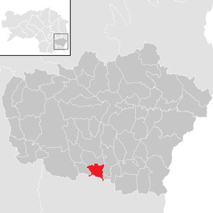 Lage der Gemeinde Grabersdorf im Bezirk Feldbach (anklickbare Karte)