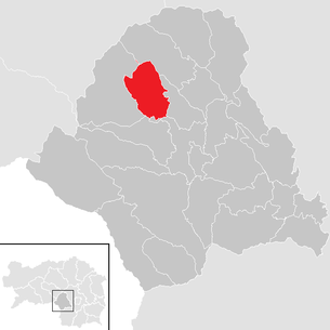 Lage der Gemeinde Graden im Bezirk Voitsberg (anklickbare Karte)
