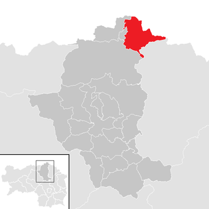 Lage der Gemeinde Halltal (Steiermark) im Bezirk Bruck an der Mur (anklickbare Karte)