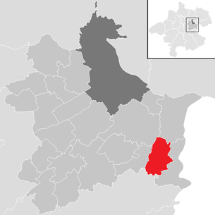 Lage der Gemeinde Hargelsberg im Bezirk Linz-Land (anklickbare Karte)