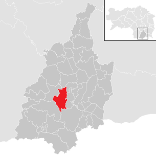 Lage der Gemeinde Heimschuh im Bezirk Leibnitz (anklickbare Karte)