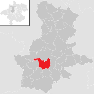 Lage der Gemeinde Hofkirchen an der Trattnach im Bezirk Grieskirchen (anklickbare Karte)