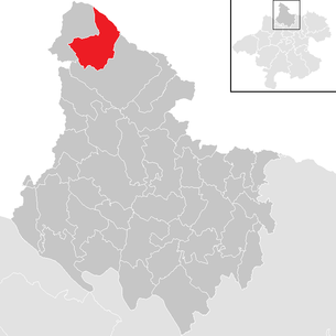 Lage der Gemeinde Klaffer am Hochficht im Bezirk Rohrbach (anklickbare Karte)