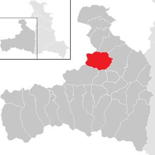 Lage der Gemeinde Leogang im Bezirk Zell am See (anklickbare Karte)