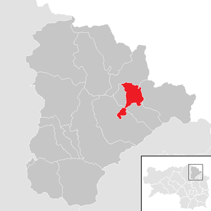 Lage der Gemeinde Mürzzuschlag im Bezirk Mürzzuschlag (anklickbare Karte)