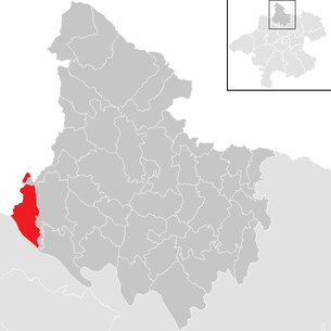 Lage der Gemeinde Neustift im Mühlkreis im Bezirk Rohrbach (anklickbare Karte)