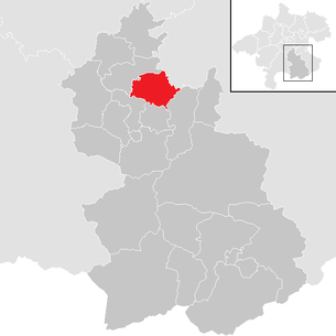 Lage der Gemeinde Nußbach (Oberösterreich) im Bezirk Kirchdorf an der Krems (anklickbare Karte)