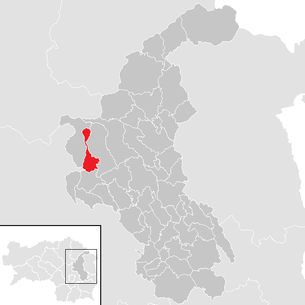 Lage der Gemeinde Passail im Bezirk Weiz (anklickbare Karte)