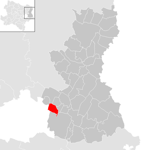 Lage der Gemeinde Raasdorf im Bezirk Gänserndorf (anklickbare Karte)