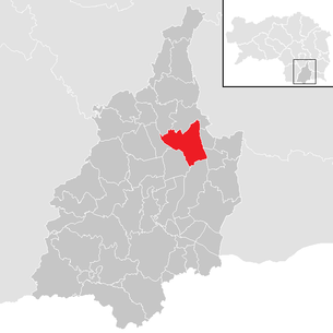 Lage der Gemeinde Ragnitz im Bezirk Leibnitz (anklickbare Karte)