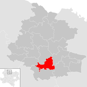 Lage der Gemeinde Rosenburg-Mold im Bezirk Horn (anklickbare Karte)