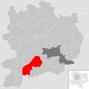 Lage der Gemeinde Rossatz-Arnsdorf im Bezirk Krems-Land (anklickbare Karte)
