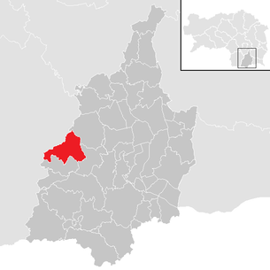 Lage der Gemeinde Sankt Andrä-Höch im Bezirk Leibnitz (anklickbare Karte)
