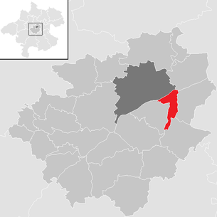 Lage der Gemeinde Schleißheim im Bezirk Wels-Land (anklickbare Karte)