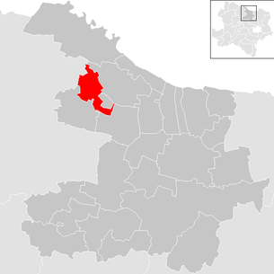 Lage der Gemeinde Schrattenthal im Bezirk Hollabrunn (anklickbare Karte)