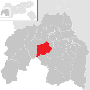 Lage der Gemeinde See (Ort) im Bezirk Landeck (anklickbare Karte)