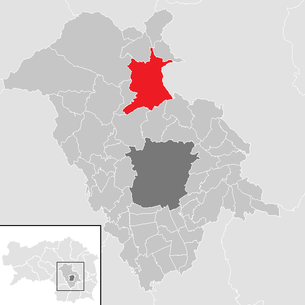 Lage der Gemeinde Semriach im Bezirk Graz-Umgebung (anklickbare Karte)