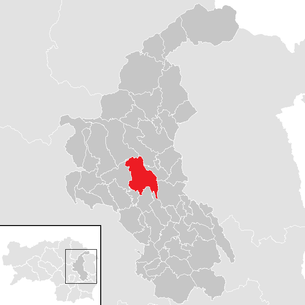 Lage der Gemeinde Thannhausen (Steiermark) im Bezirk Weiz (anklickbare Karte)