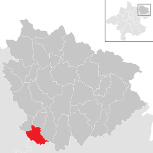 Lage der Gemeinde Wartberg ob der Aist im Bezirk Freistadt (anklickbare Karte)