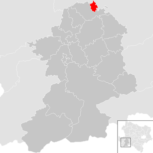 Lage der Gemeinde Wieselburg im Bezirk Scheibbs (anklickbare Karte)