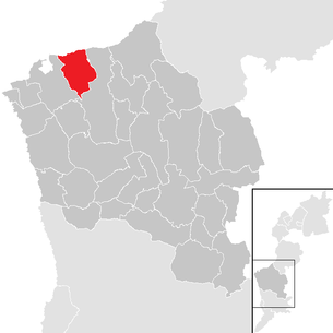 Lage der Gemeinde Wiesfleck im Bezirk Oberwart (anklickbare Karte)