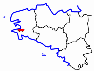 Lage des Kantons Douarnenez
