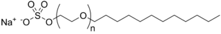 Strukturformel von Natriumdodecylpoly(oxyethylen)sulfat