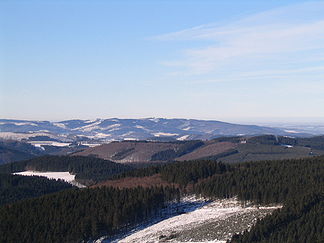 Balver Wald von Südosten (Aussichtsturm Schomberg)