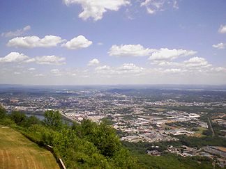 Sicht auf Chattanooga vom Lookout Mountain