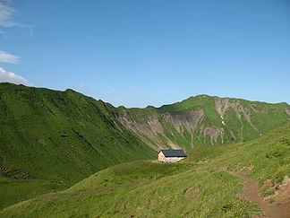 Höferspitze über der Hochalp-Alpe.