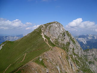 Nordost-Gipfel des Eisenerzer Reichenstein, gesehen von der Reichensteinhütte