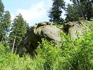 Felsen auf der Medůvka