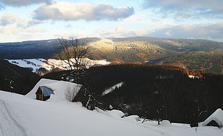 Das Rehorngebirge im Winter