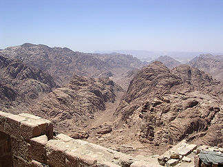 Aussicht vom Gipfel des Berges Sinai
