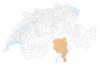 Lage Republik und Kanton Tessin
