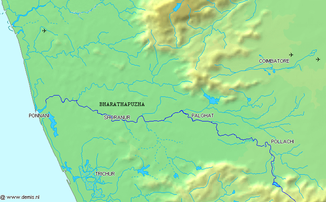 Lage des Bharathapuzha