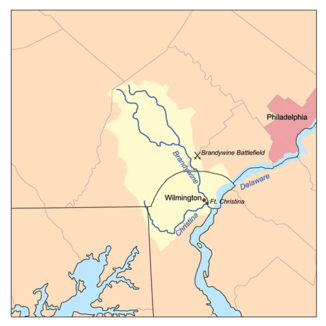 Einzugsgebiet von Cristina River und Brandywine Creek