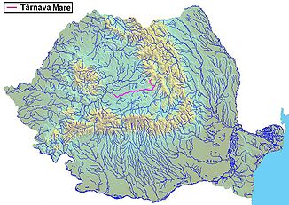 Die Târnava Mare in Rumänien
