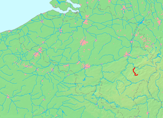 Lage des Flusses Salm in Belgien